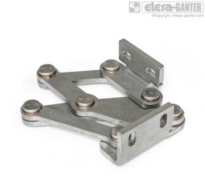 GN 7231-L Stainless Steel-Multiple-joint hinges fixing angle piece, left