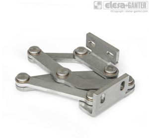 GN 7233-L Stainless Steel-Multiple-joint hinges fixing angle piece, left