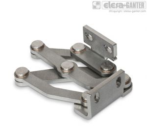 GN 7237-L Stainless Steel-Multiple-joint hinges fixing angle piece, left