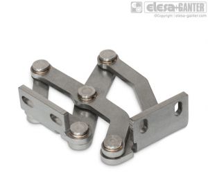GN 7237-R Stainless Steel-Multiple-joint hinges fixing angle piece, right