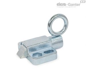 GN 724.6-ST-ZB Posicionadores de Aço, Zincado, Passivado em azul