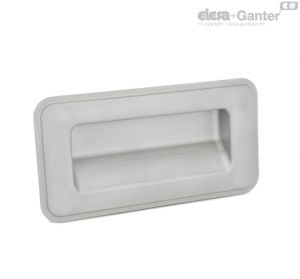 GN 7332-C-2 Gripping Trays Mounting from the back, with seal, black