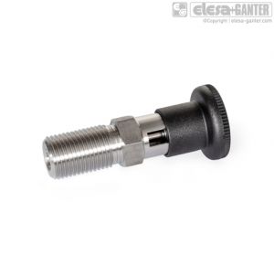 GN 818-C Stainless Steel-Indexing plungers with rest position, with plastic-knob, without lock nut