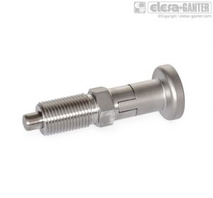 GN 818-CN Stainless Steel-Indexing plungers with rest position, with stainless steel-knob, without lock nut
