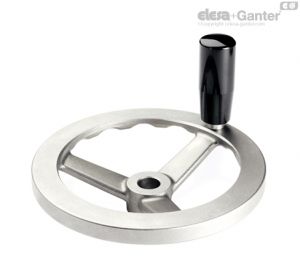 GN 949-D Stainless Steel-Handwheels with revolving handle