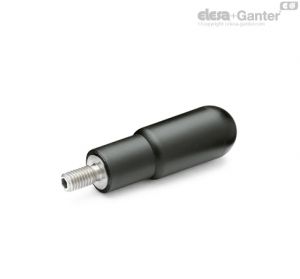 I.621+x Revolving handles Zinc-plated steel bolt pin