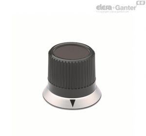 IZN.381+K Control knurled knobs With triangular index