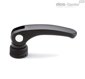 LAC-B-R Palanca de bloqueo con leva excéntrica Colocación con tuerca anular ajustable, perno de rotación con agujero roscado de acero zincado