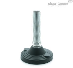 LV.F-ACV-AS Pés de nivelamento para montagem no solo Com disco anti-derrapante