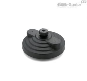 LV.F-AS+SJF Elementos de nivelamento para montagem no solo Com disco anti-derrapante