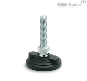 LV.F Pés de nivelamento para montagem no solo Sem disco anti-derrapante