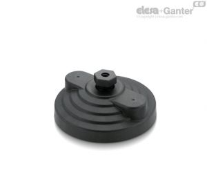 LV.F+SJF Elementos de nivelamento para montagem em solo Sem disco anti-derrapante