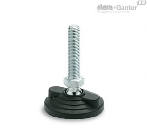 LV.F-SST Pés de nivelamento para montagem no solo Sem disco anti-derrapante