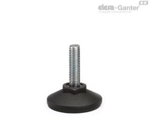 LX-AS-SST Levelling elements, fixed stem AISI 304 stainless steel, base with no-slip disk