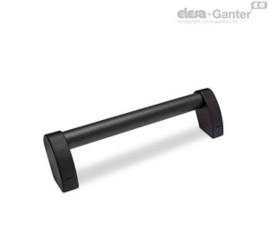 M.1053-EP Offset tubular handles Aluminium tube with epoxy resin coating, handle shanks in black colour.