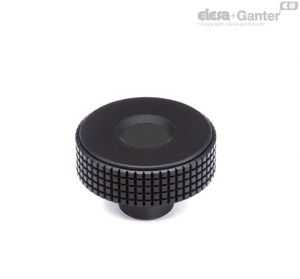 MBT-B Manípulos recartilhados com corte de diamante Casquilho de latão, furo simples ou furo roscado
