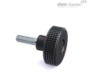 MBT.50 p-M10x20-C9 Diamond cut knurled knobs Zinc-plated steel threaded stud