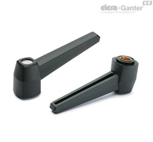 MF.40 B-M6-C3 Lever handles Brass boss, threaded hole
