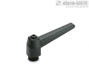 MR.80 A-8-C9 - Adjustable handles black-oxide steel boss, plain or threaded hole