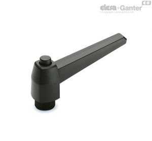 MRX.63 B-M8-Arancio Adjustable handles Brass boss, threaded hole
