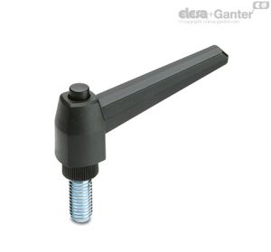 MRX.80 p-M12x20 Adjustable handles Zinc-plated steel threaded stud