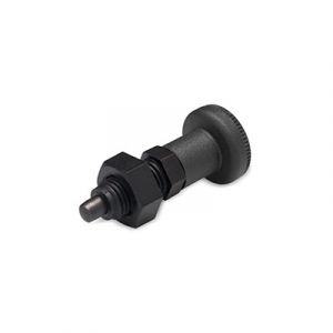 PMT.100-AK Indexing plungers black-oxide steel plunger, with locking nut