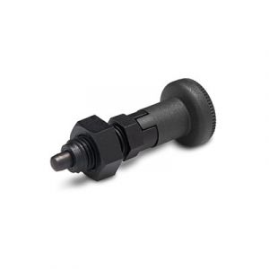 PMT.101-AK Indexing plungers black-oxide steel plunger, with locking nut