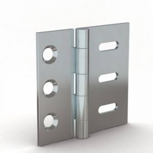 Hinge with oblong holes