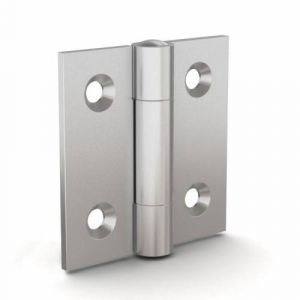 Square hinges with two offset leaves and removable pin - with 4 holes