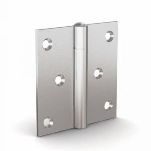 Square hinges with two offset leaves and removable pin - with 6 holes