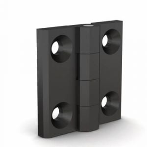 Polyamide hinges with countersunk holes