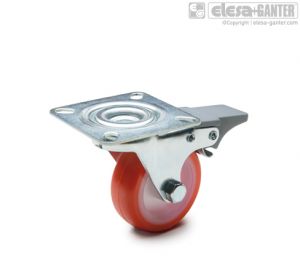 RE.C6-SBF Castors for the general public with steel bracket turning plate bracket, with brake