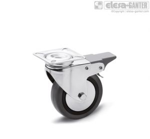 RE.C7-SBF Castors for the general public with steel bracket turning plate bracket, with brake