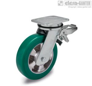 RE.F2-SSF-WH Castors with bracket for heavy loads turning plate bracket, with brake