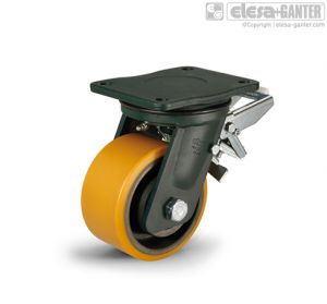 RE.F4-SSF-WEH Castors with bracket for extra-heavy loads turning plate bracket, with brake