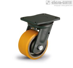 RE.F4-SSL-WEH Castors with bracket for extra-heavy loads turning plate bracket, without brake