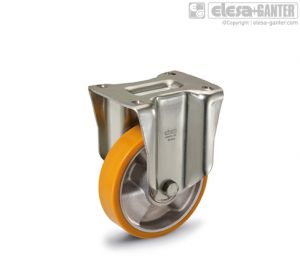 RE.F5-PSL-H Castors with bracket for medium-heavy loads fixed plate bracket, without brake