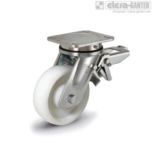 RE.F8-SSF-WH Castors with bracket for heavy loads turning plate bracket, with brake