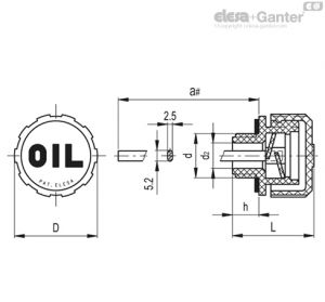 SFP.30-1/2+a Breather caps Without air filter, marked OIL