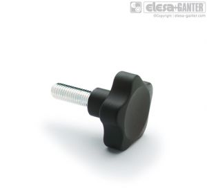 VC.692/50 p-M10x30 Lobe knobs with solid section zinc-plated steel threaded stud