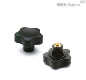 VC.692-B Manípulos de roseta com secção maciça Casquilho de Latão, furo roscado