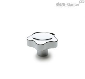 VC.692-CR Manípulos de roseta de lóbulos sólidos Manípulos de roseta