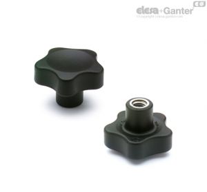 VC.692-SST Lobe knobs with solid section Stainless steel boss, threaded hole