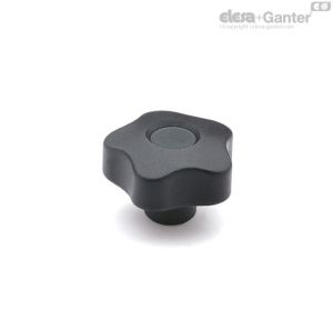 VCT-B Manípulos de Roseta Casquilho de Latão, furo roscado, com tampa
