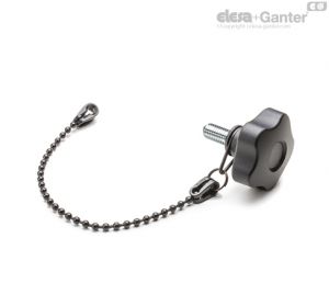 VCT-p-LP Lobe knobs Zinc-plated steel threaded stud