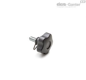 VCT-p-RC Lobe knobs Zinc-plated steel threaded stud