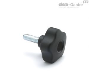 VCT-p-SOFT Lobe knobs Threaded stud
