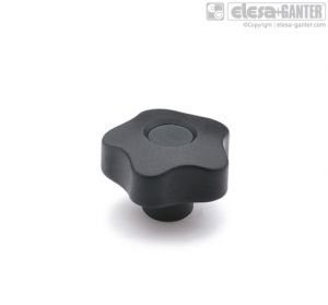 VCT-SST Lobe knobs Stainless steel boss, threaded hole, with cap