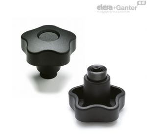 VCTS-Z Safety lobe knobs Black-oxide steel threaded hole
