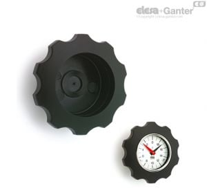 VHT-GXX Lobe knobs for position indicators For gravity drive indicators, black-oxide steel boss